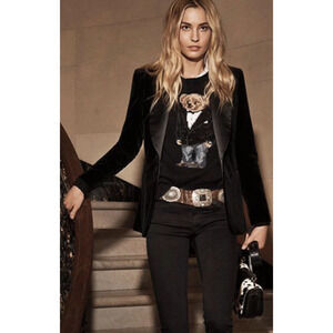 Ralph Lauren Denim & Supply Jacket Velvet Tuxedo Satin Lapel Jacket Small
